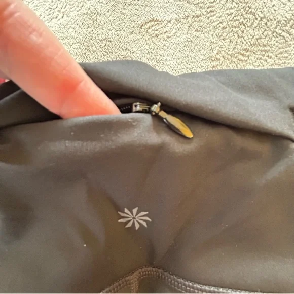 NWT Athleta black/multi Aurora Precision 7/8 tight compression legging Size XS - Picture 4 of 11